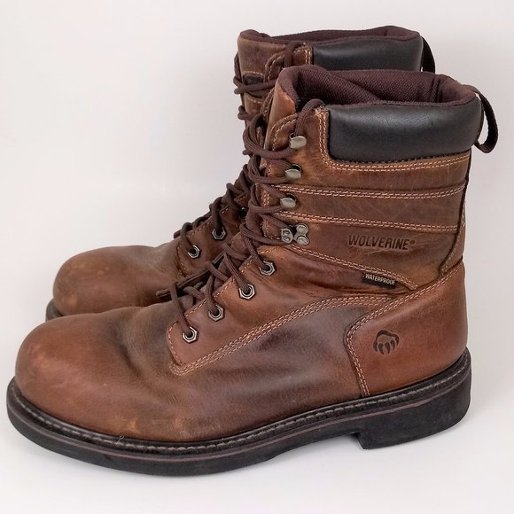 wolverine lace up work boots